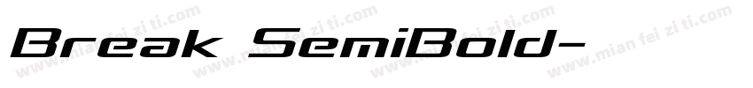 Break SemiBold字体转换